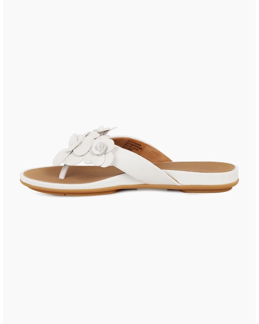 Fitflop White Gracie Flower Toe Post Sandals