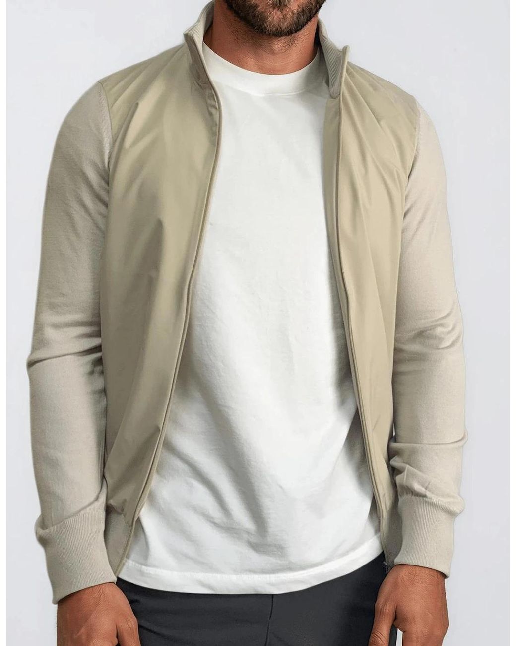 Gran Sasso Natural Zip-Up Jacket for men