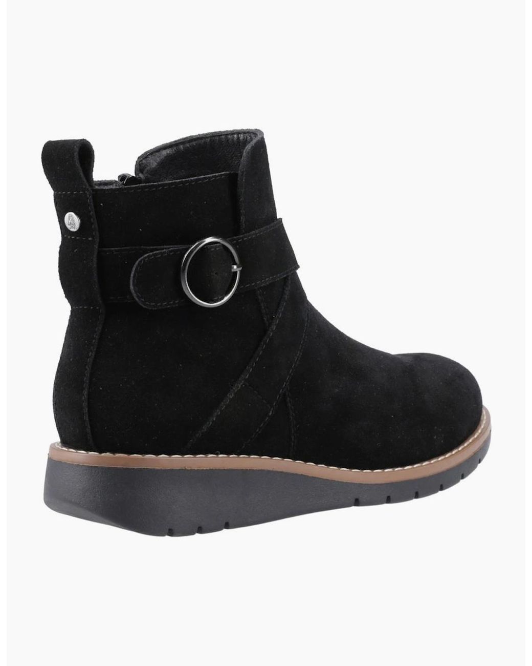 Hush Puppies Black Lyra Buckle Boots