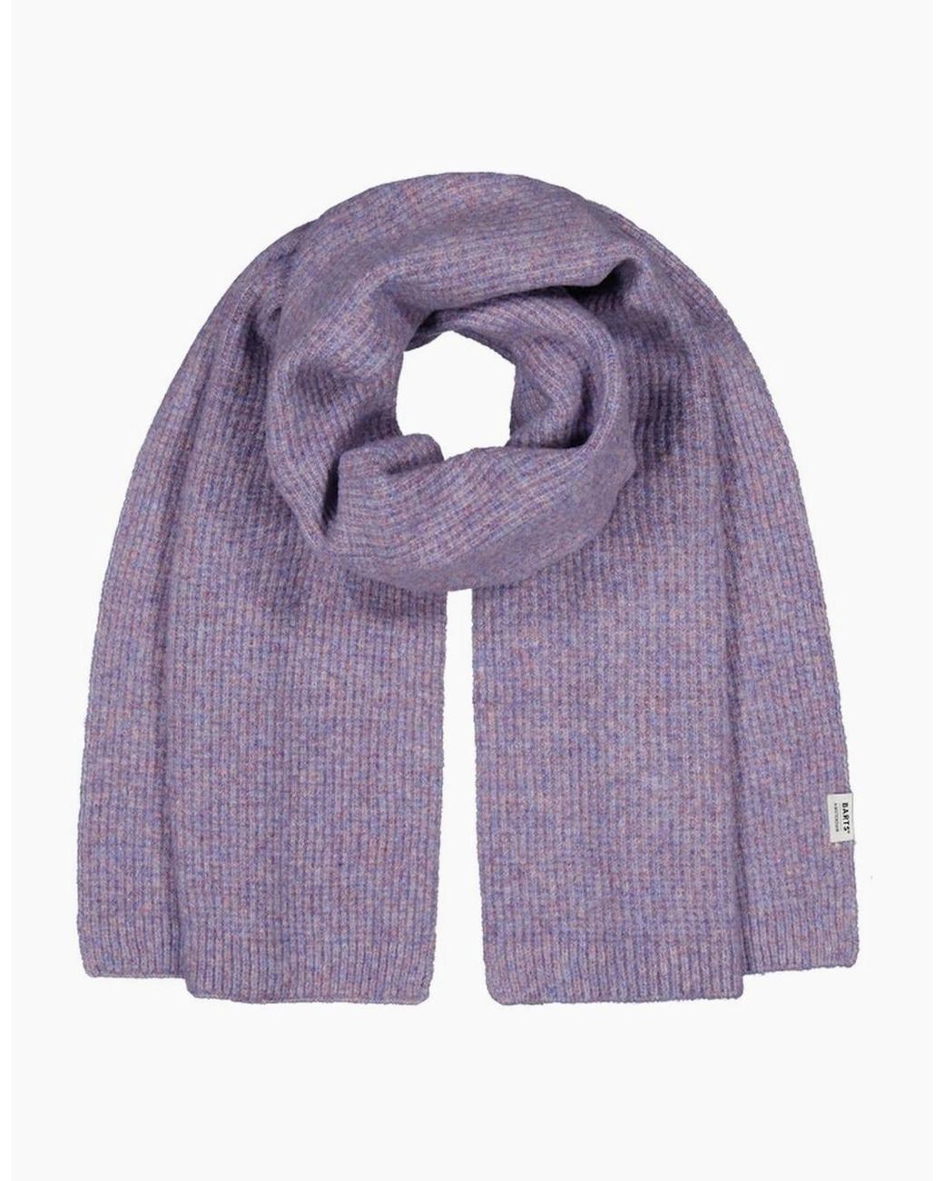 Barts Purple Sarela Waffle Knit Stretchy Scarf