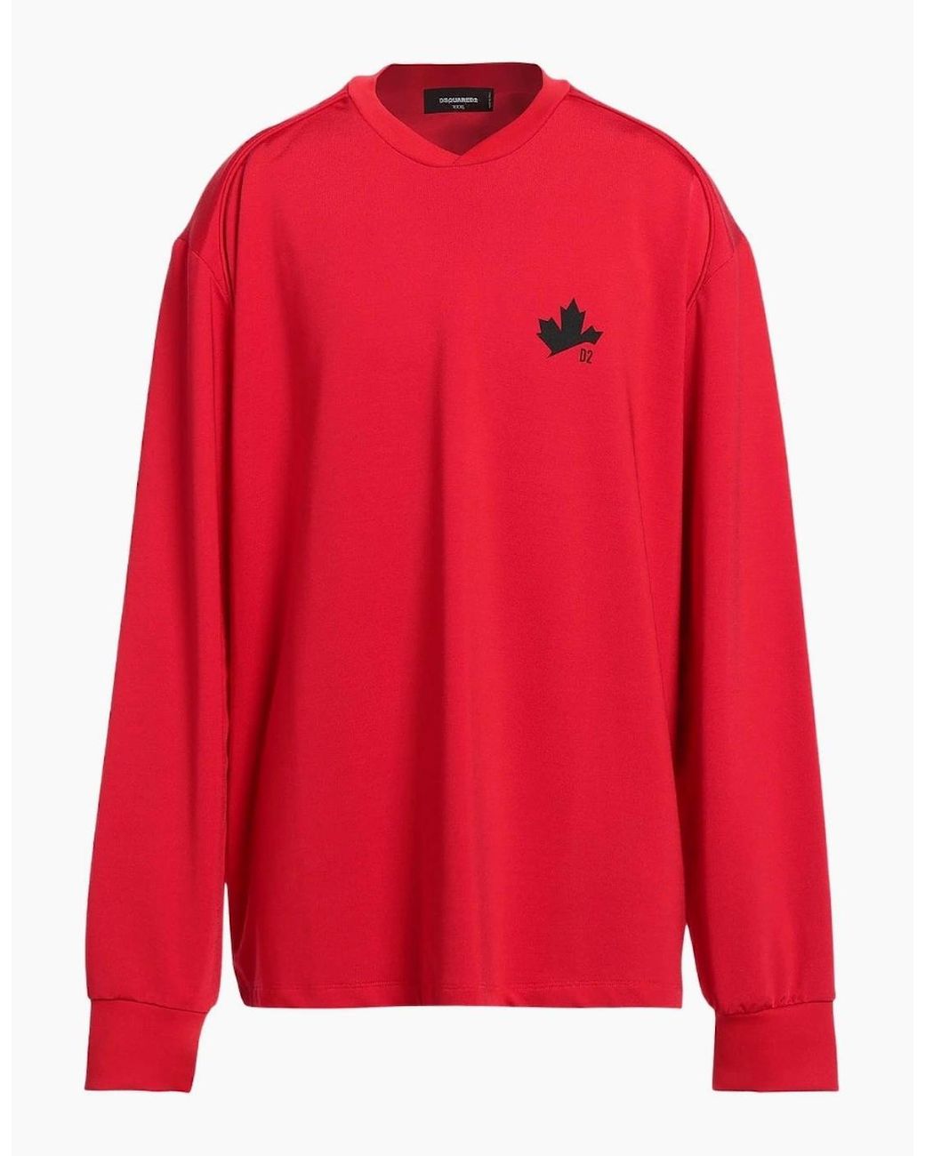 DSquared² Red D2 Maple Logo Sweater for men