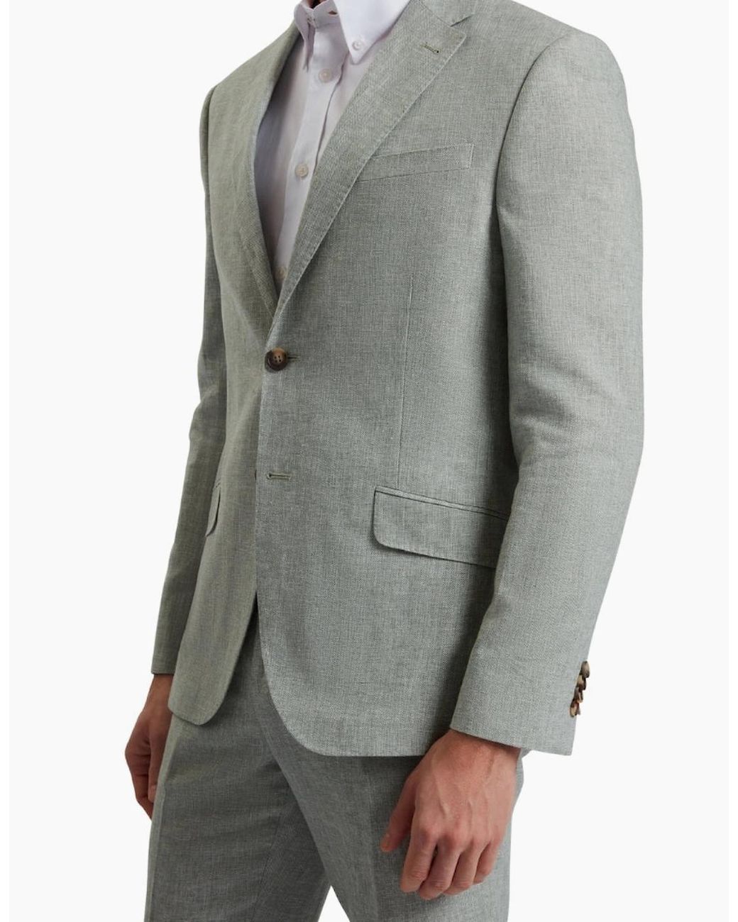 Ted Baker Gray Kenleyj Stretch Linen Blazer Jacket for men