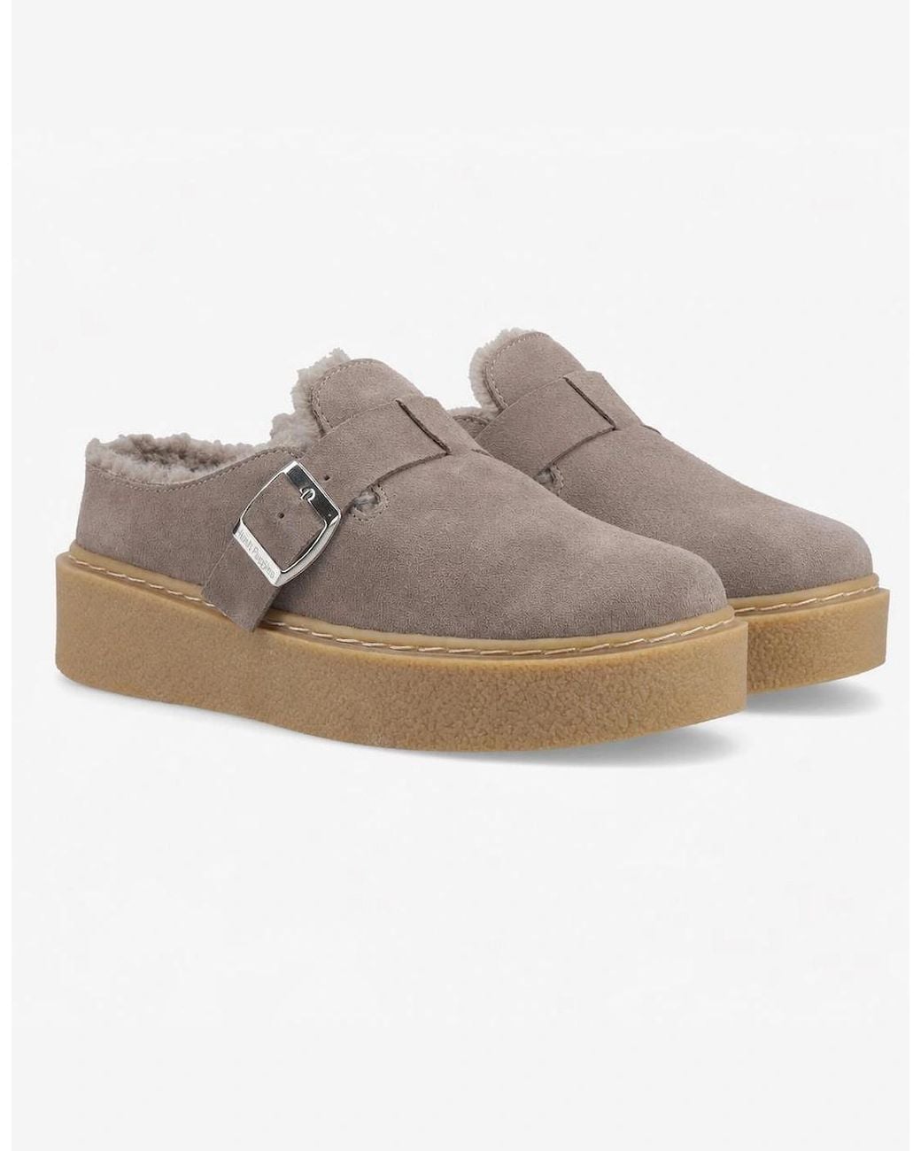 Hush Puppies Gray Blanche Mules Taupe