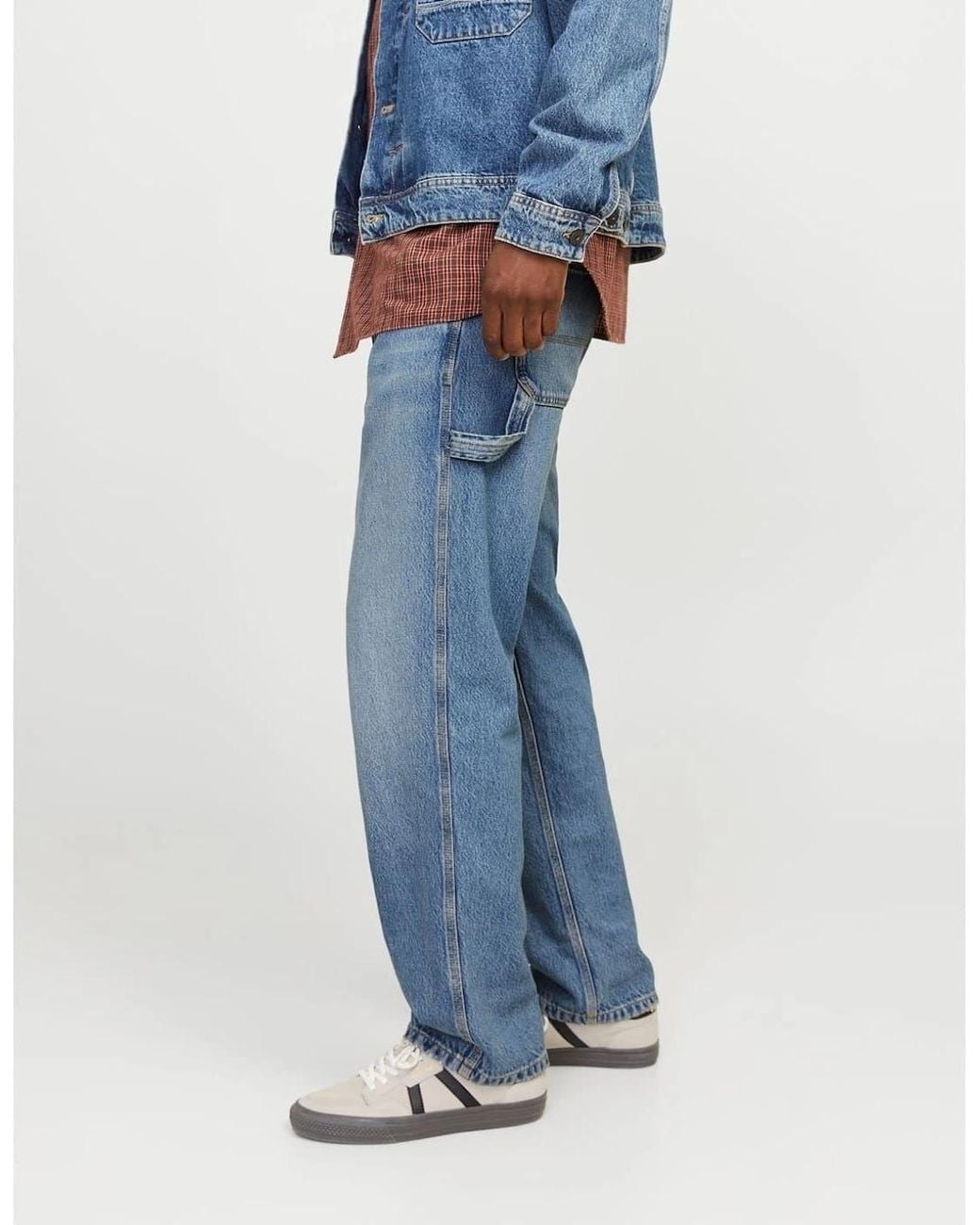Jack & Jones Blue Eddie Carpenter Relaxed Fit Jeans for men