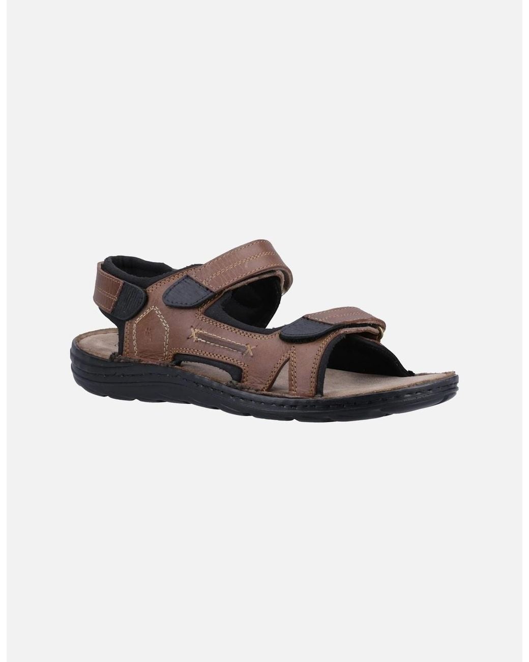 Hush Puppies Brown Alistair Leather Tan Sandals for men