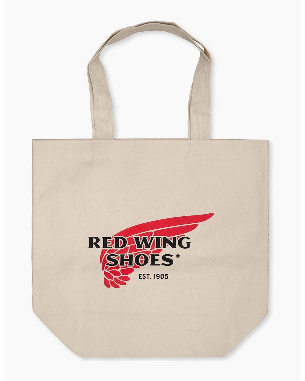Red Wing White Canvas Tote Bag for men
