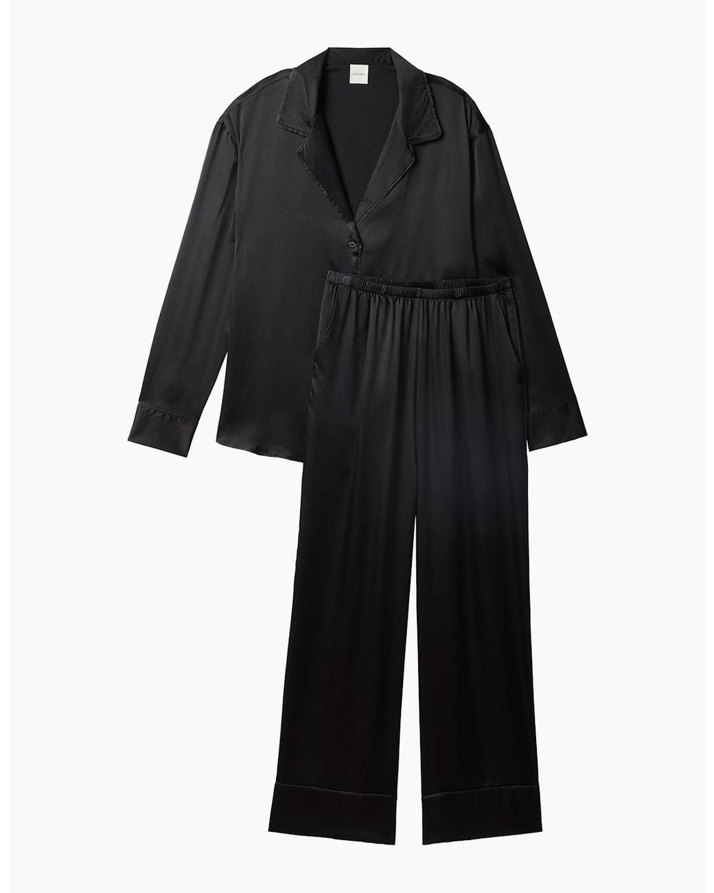 Calvin Klein Black Satin Set Pyjama Set