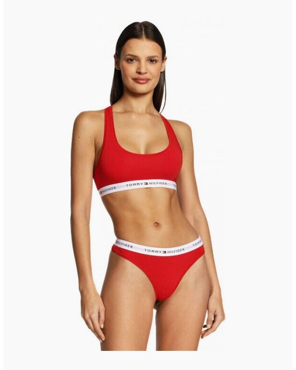 Tommy Hilfiger Red Tommy Icons Thong