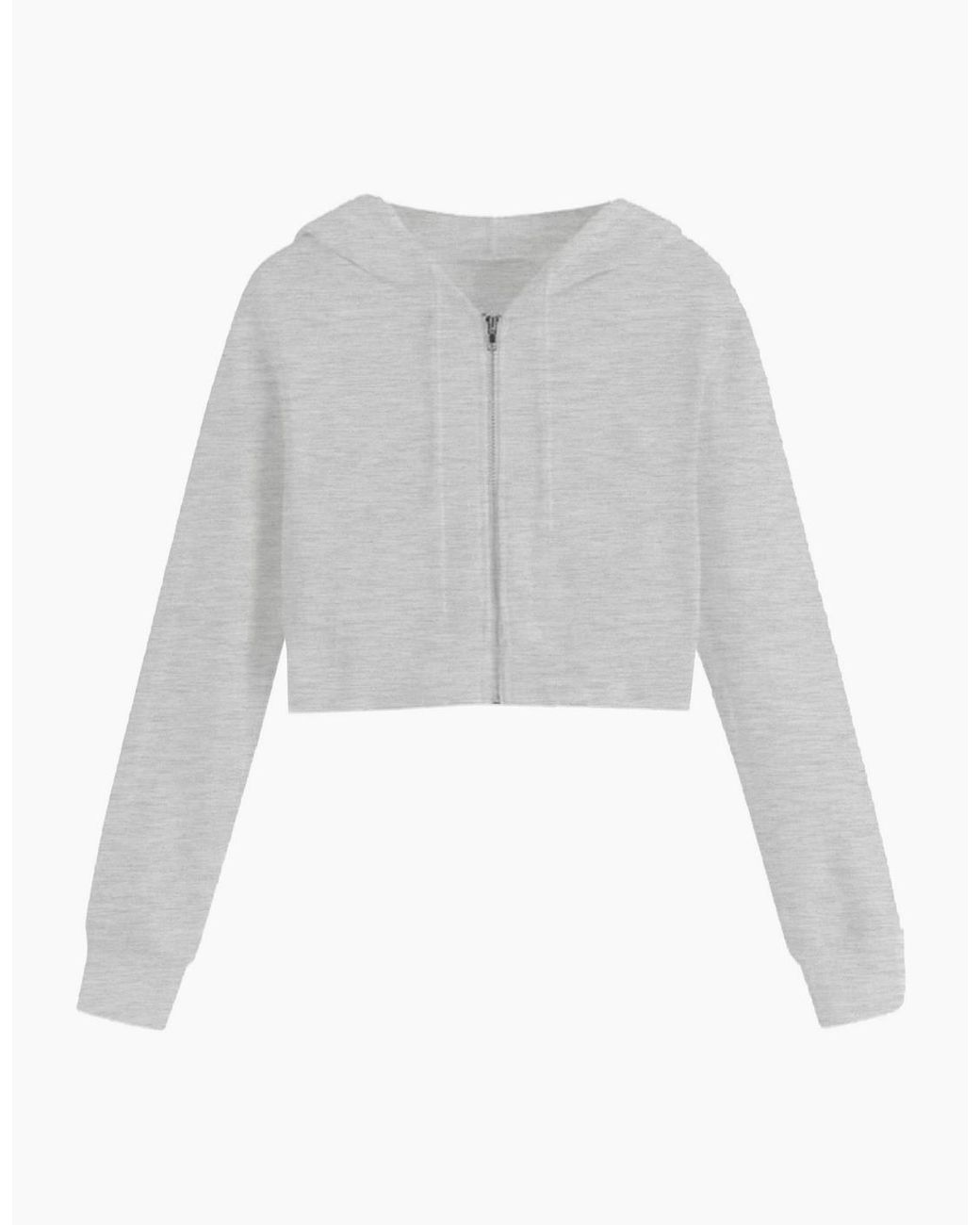 Miso White Cropped Hoodie