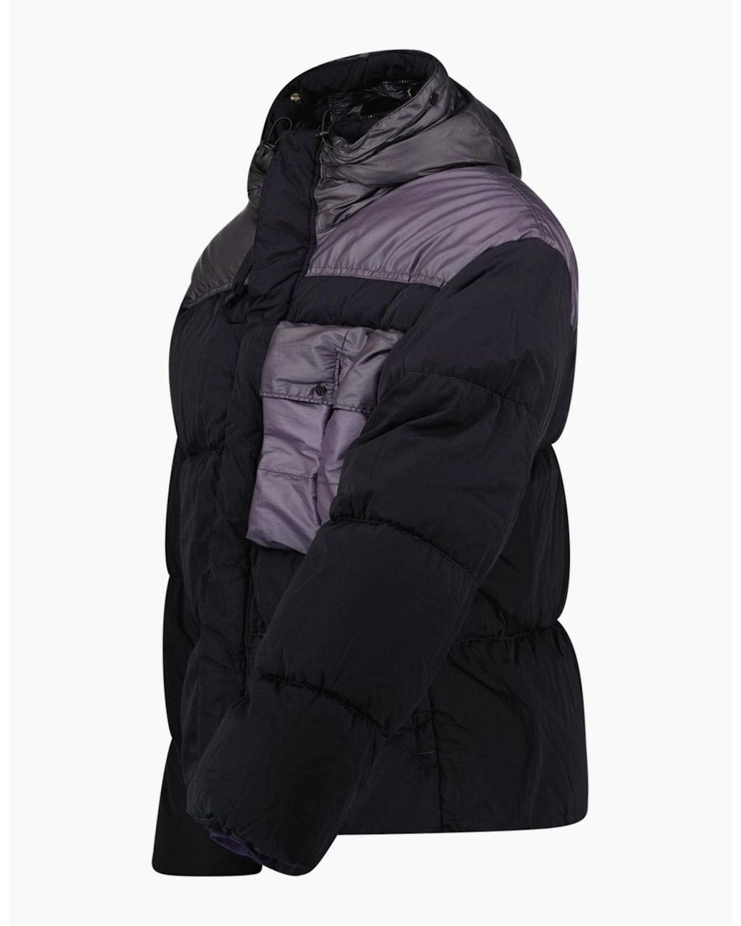 C P Company Black Eco Chrome R Mixed Goggle Down Jacket Nightshade for men