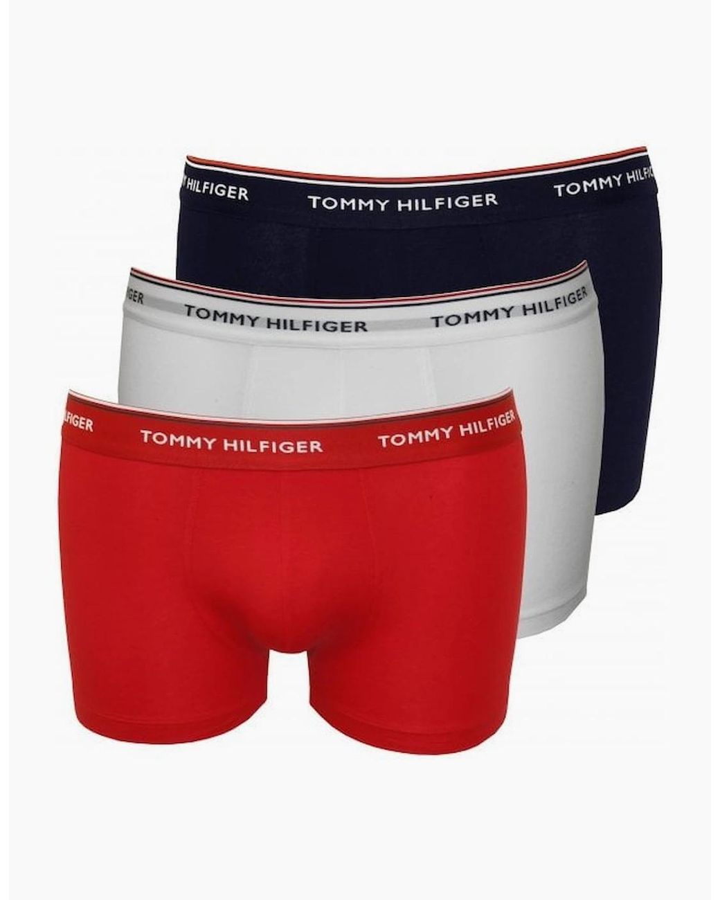 Tommy Hilfiger Red 3-Pack Premium Essentials Boxer Trunks for men