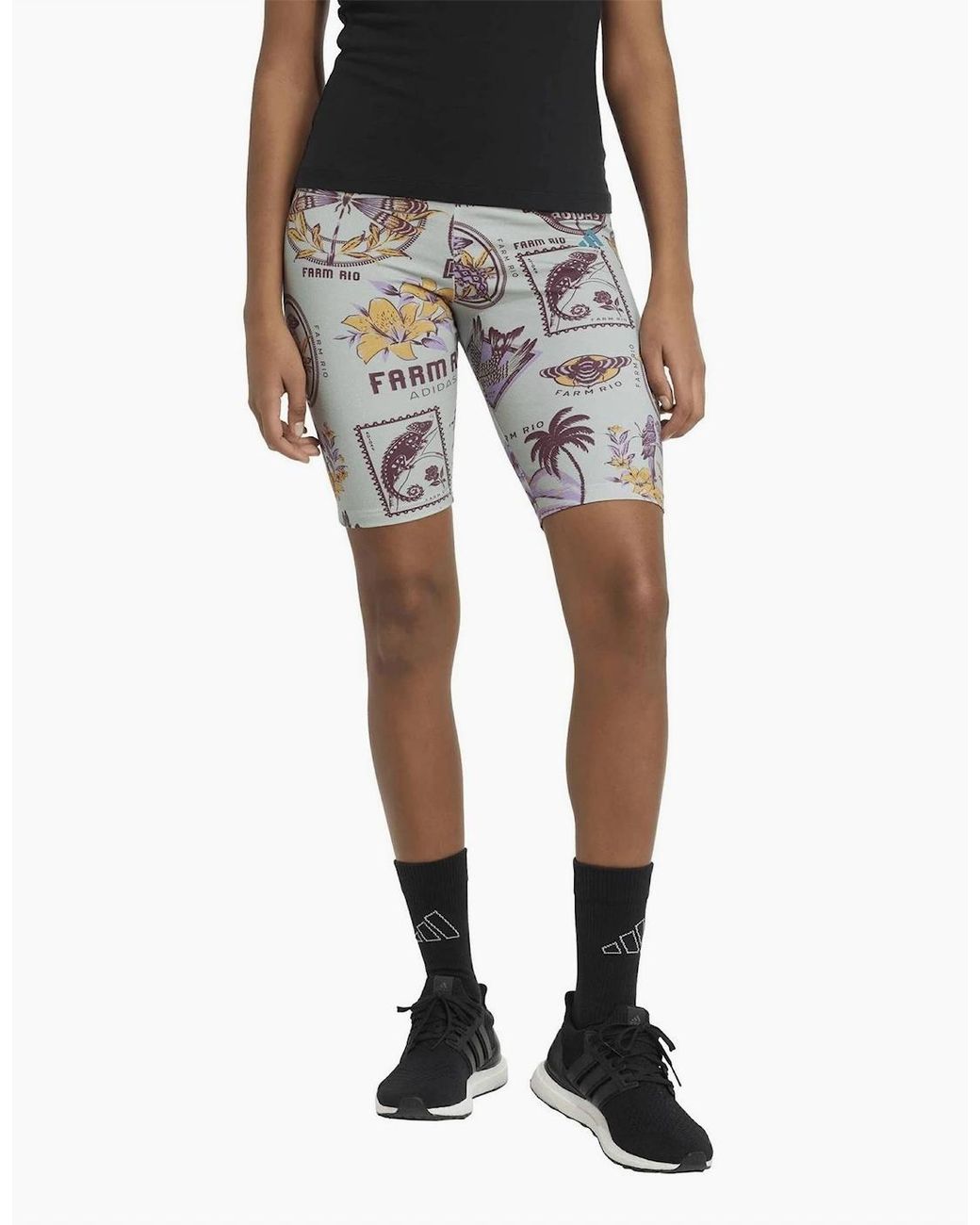 Adidas Gray Farm Bike Graphic Compression Biking Shorts