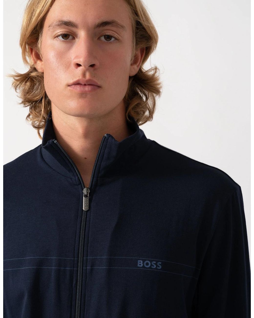 Boss Blue Boss 365 Stretch-Cotton Loungewear Set With Logo Print for men