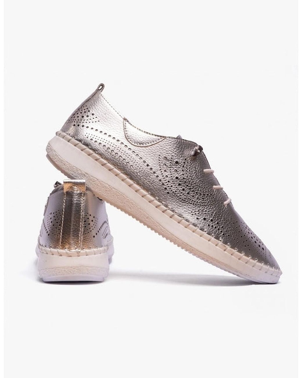 Lotus Metallic Katya Bungee-Lace Trainers