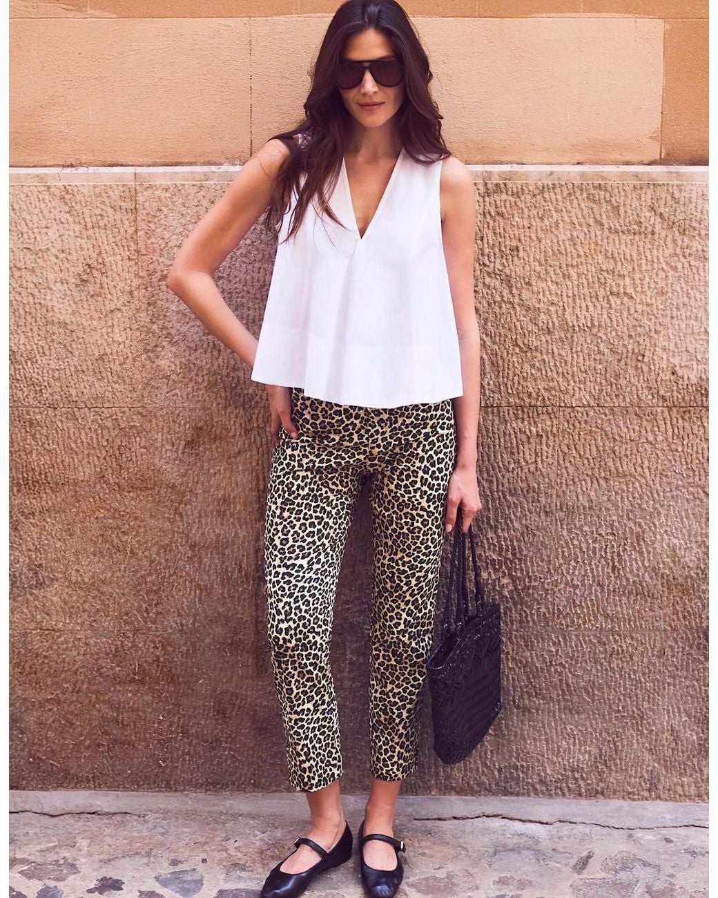 Ro&zo Multicolor Petite Leopard Print 7/8 Capri