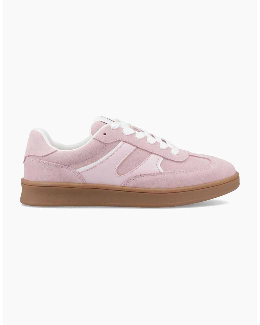 Hush Puppies Pink Maura Suede Trainers