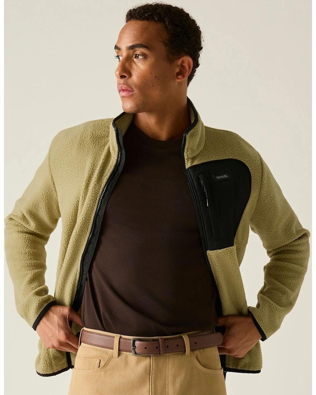 Regatta White Frankie Borg Fleece Jacket for men