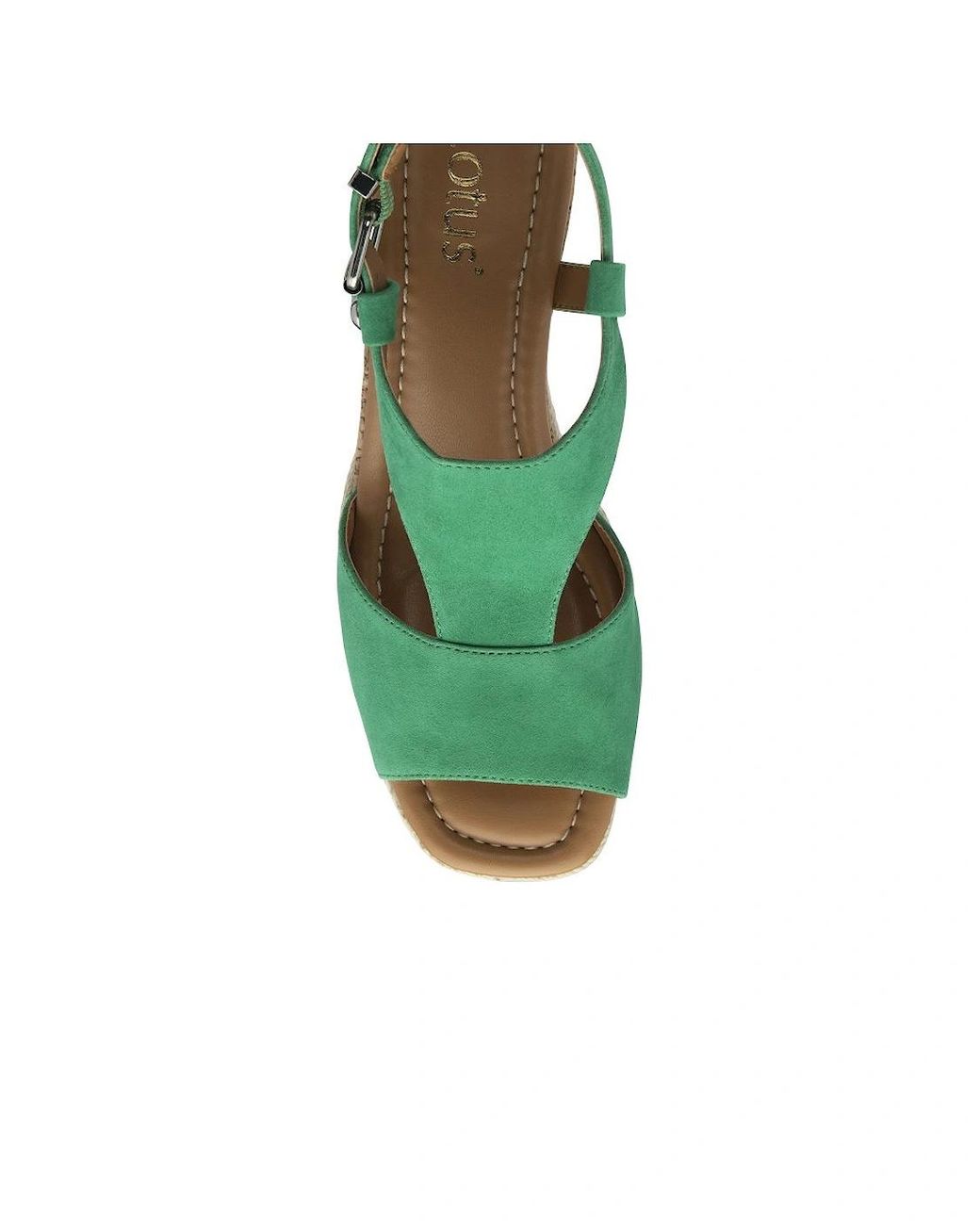 Lotus Green Madalene Wedge Sandals