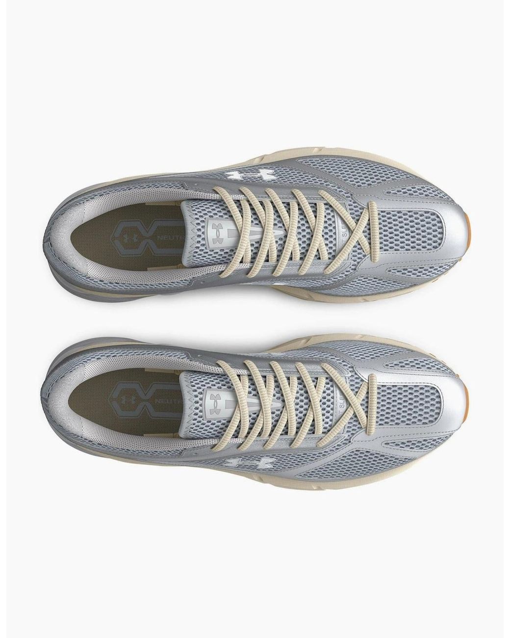 Under Armour Gray Hovr Road Running Round Toe Shoes for men