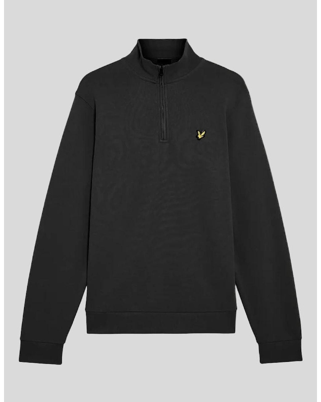Lyle & Scott Black Everyday 1/4 Zip Cotton Sweatshirt for men