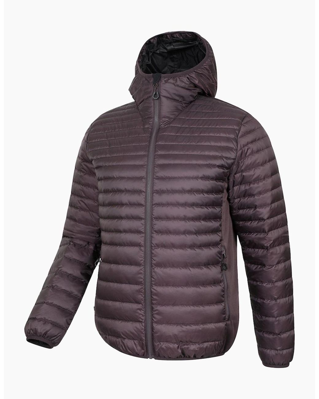 Mountain Warehouse Purple Hybrid Extreme Featherweight Down Filled Hooded Jacket for men