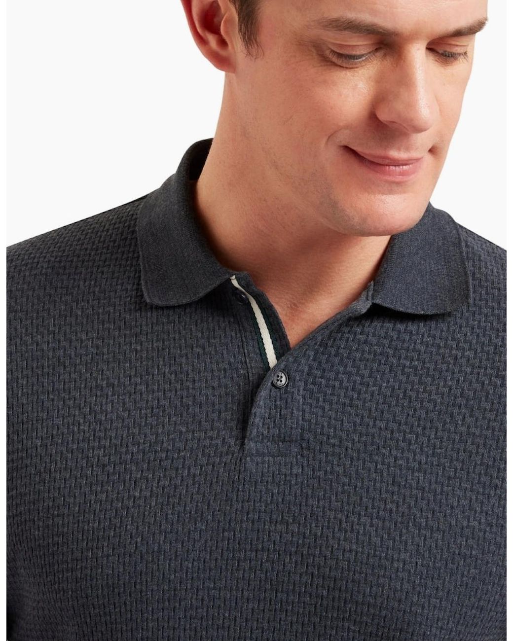 Ted Baker Blue Redman Regular Textured Polo Shirt for men