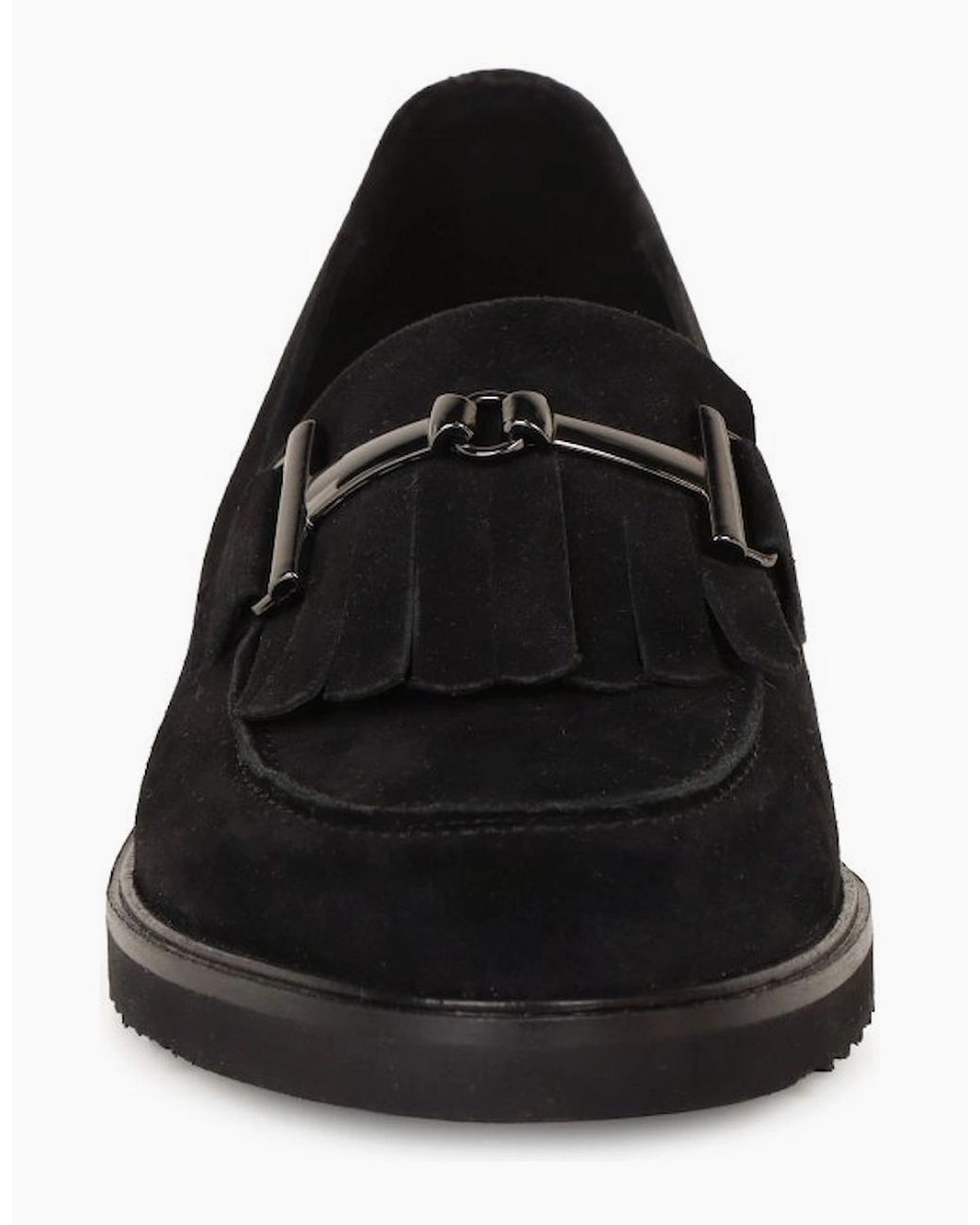 Gabor Black Leader Fringe Loafers