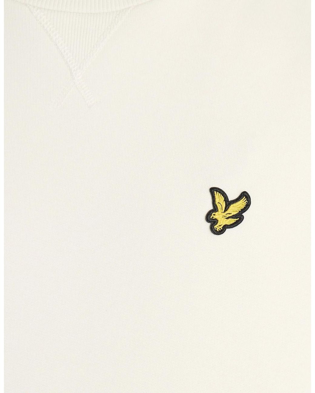 Lyle & Scott White Heavyweight Crew Neck Sweatshirt for men