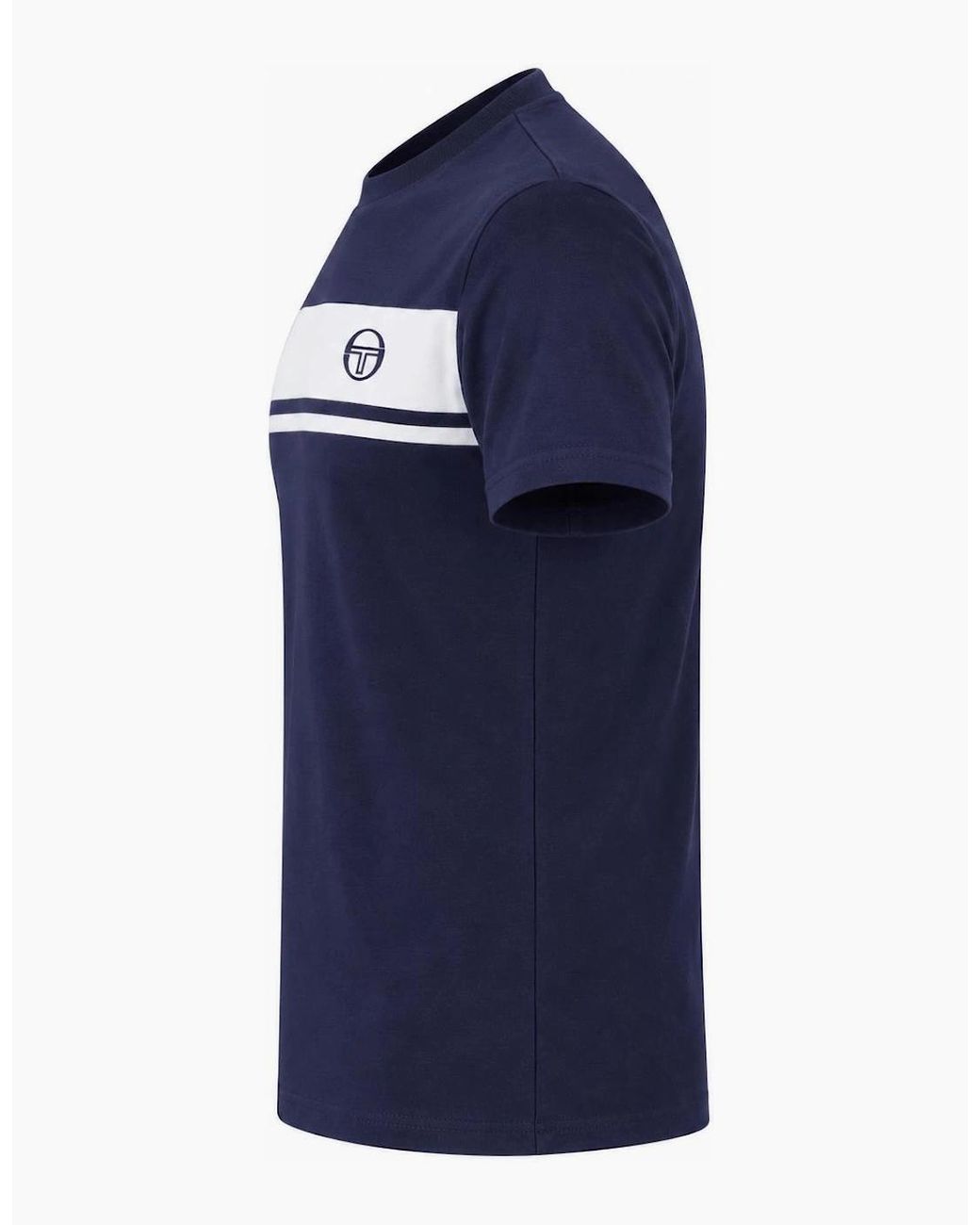 Sergio Tacchini Blue Master Crew Neck T-Shirt/ Tonal for men
