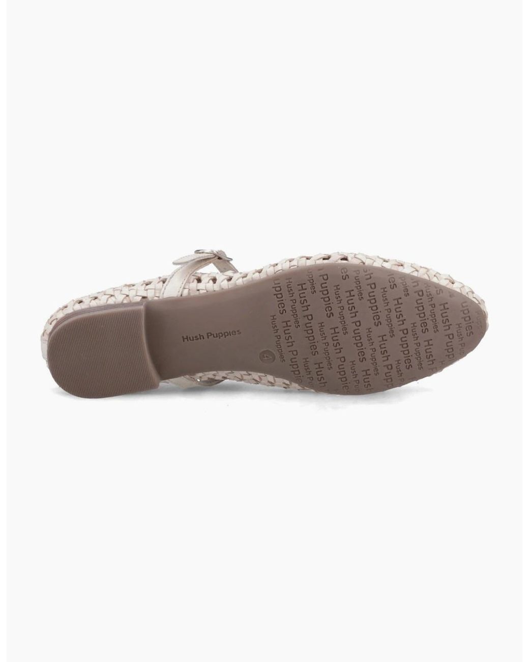 Hush Puppies Natural Delaney Woven Mary Jane Shoes