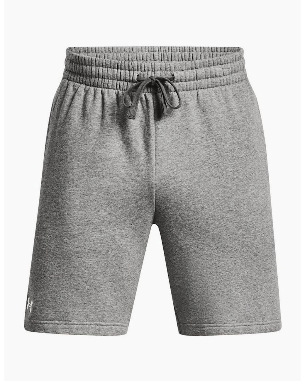 Under Armour Gray Rival Fleece Shorts for men