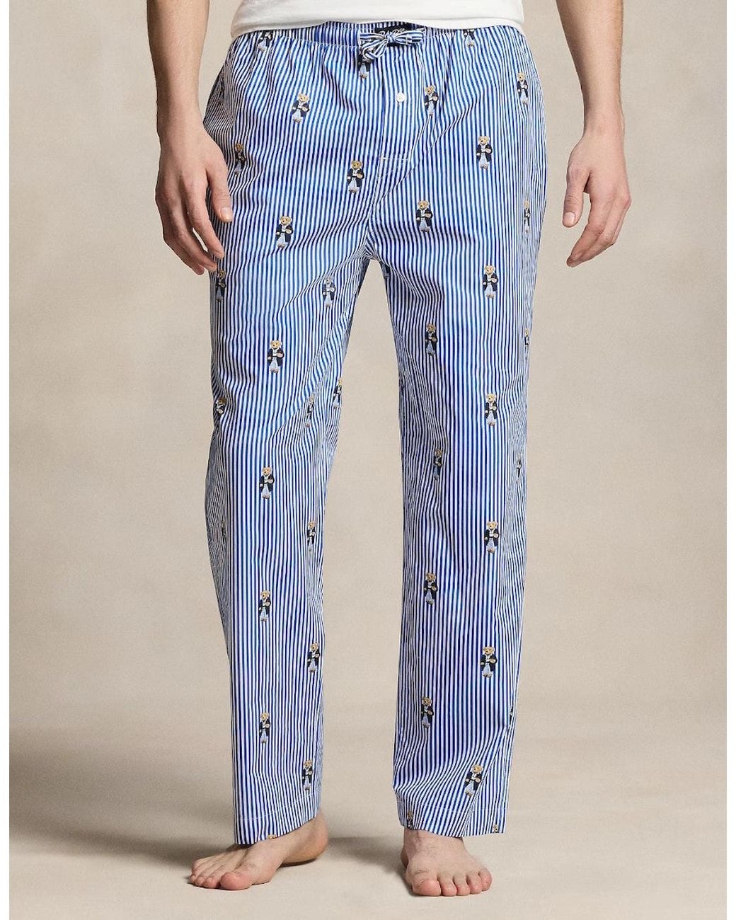 Polo Ralph Lauren Blue Cotton Pyjama Bottoms 049 New Iris/Ppr for men
