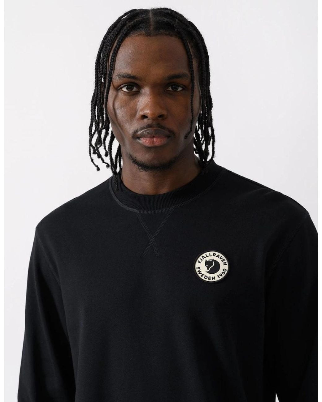 Fjallraven Blue 1960 Logo Badge Sweatshirt for men