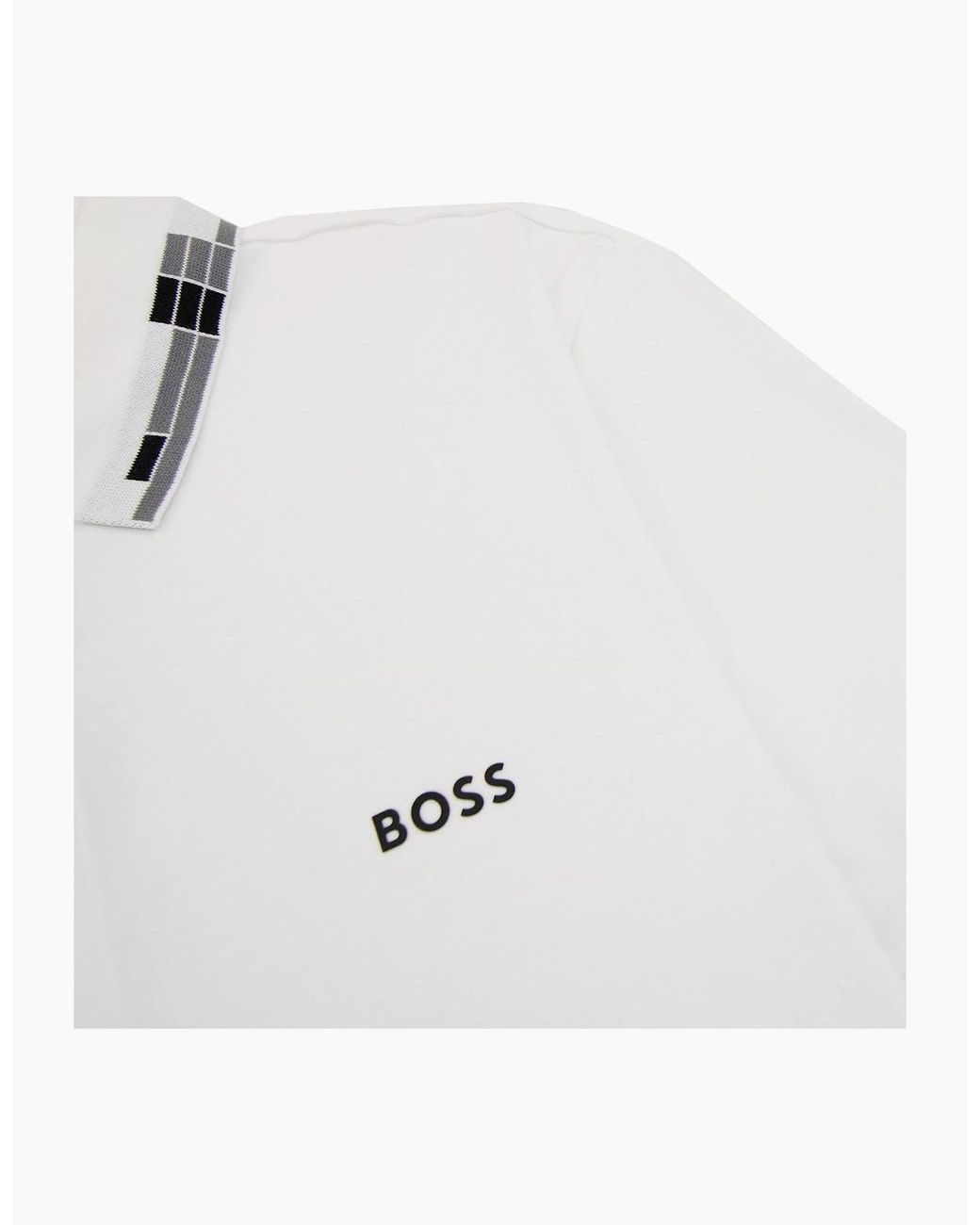 Boss White Paule Slim Fit Laxury Cotton Polo 100 for men