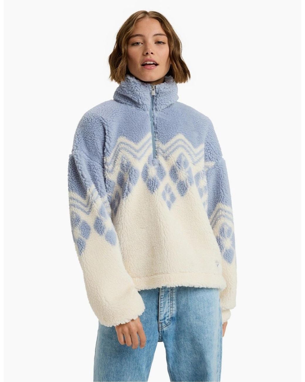 Roxy Blue Mountain Story Polar Half Zip Fleece