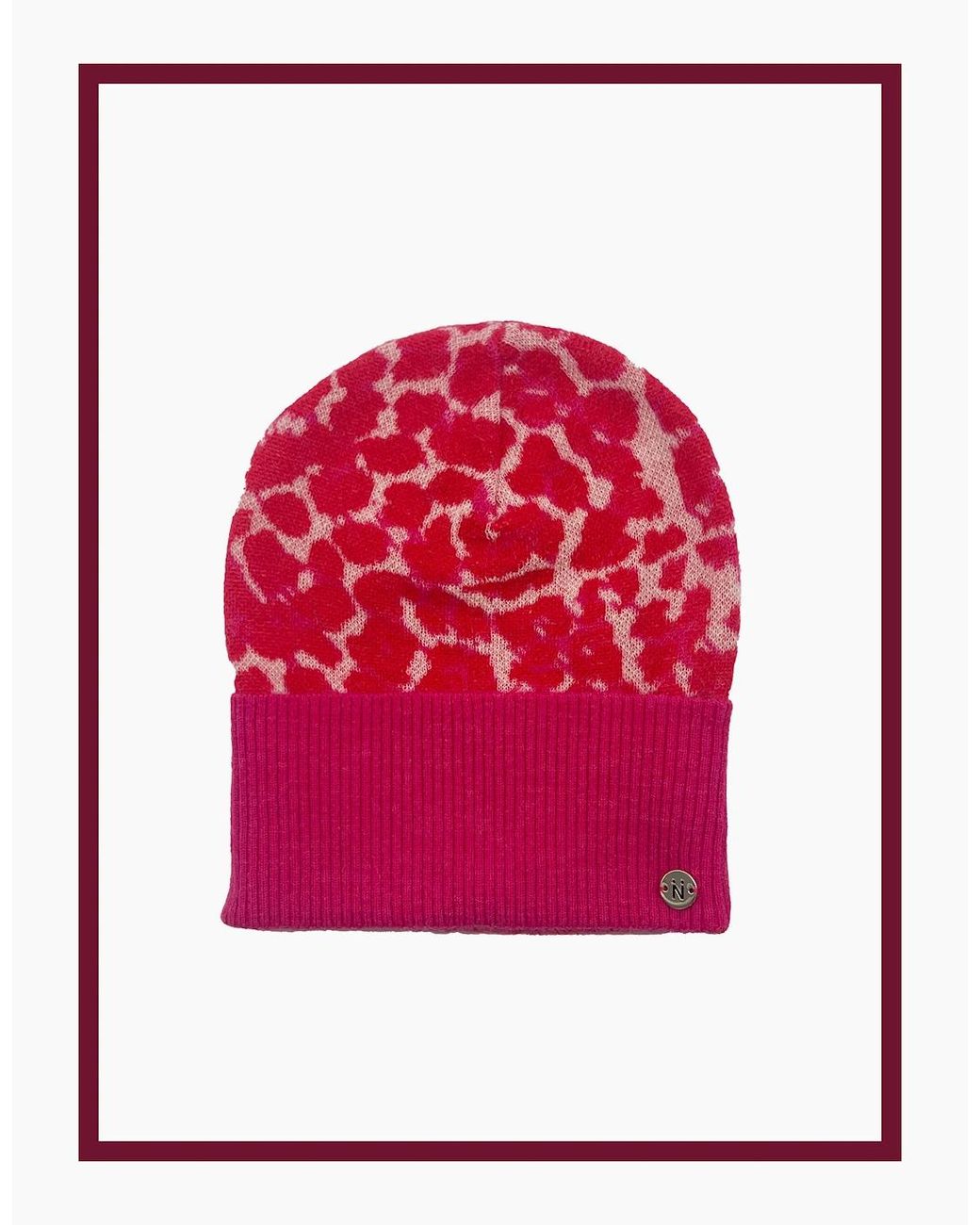Nooki Design Pink Darcy Leopard Beanie