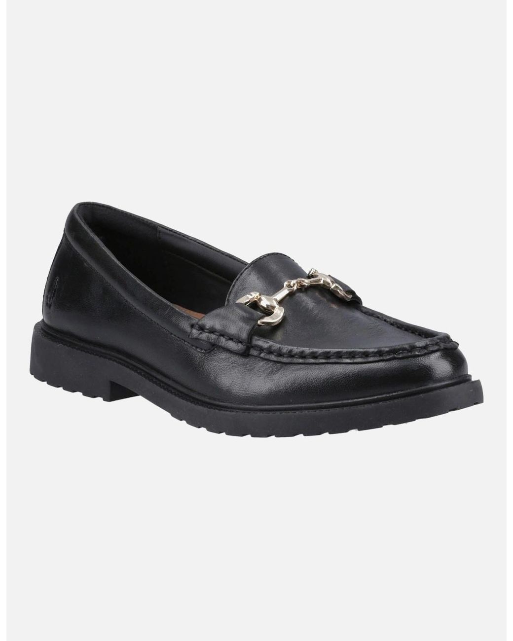 Hush Puppies Black Verity Snaffle Leather Loafers