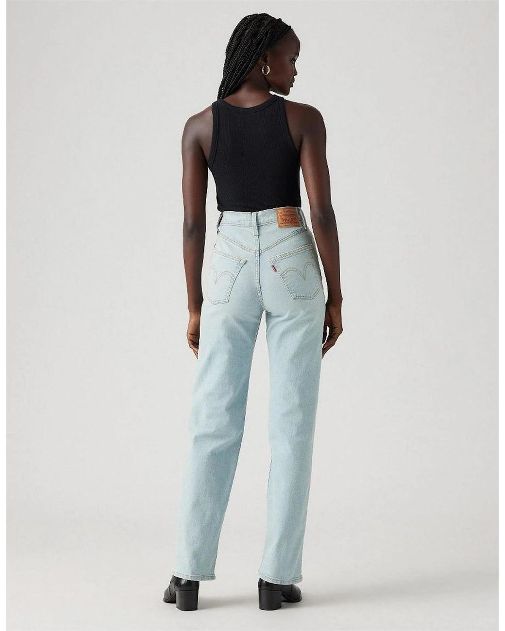 Levi's Blue Levi's Ribcage High Rise Straight Leg Jeans