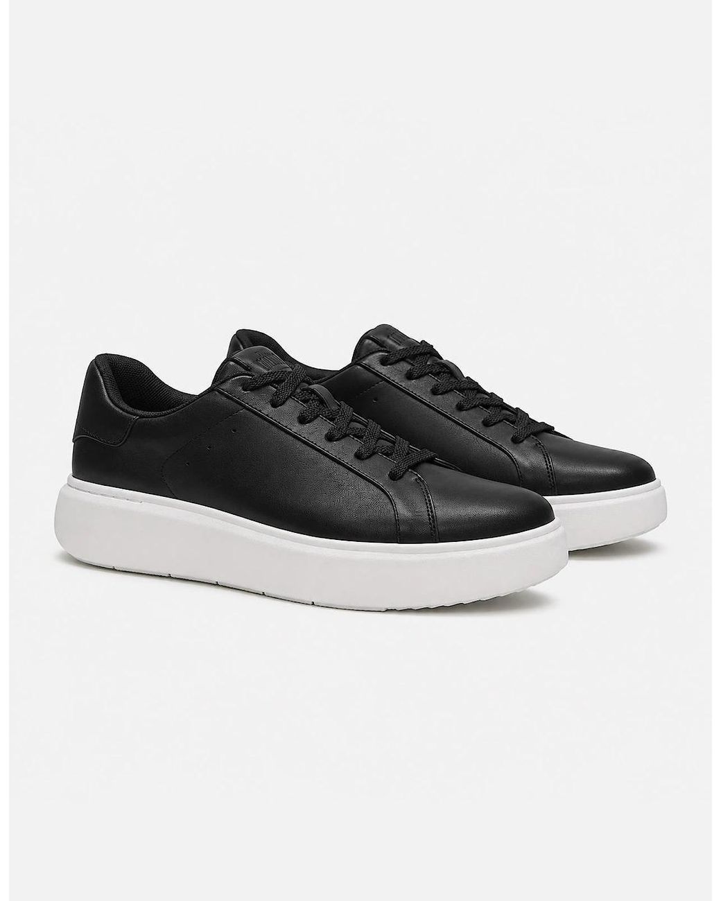 Fitflop Black Rtg Leather Lace Up Casual Trainers