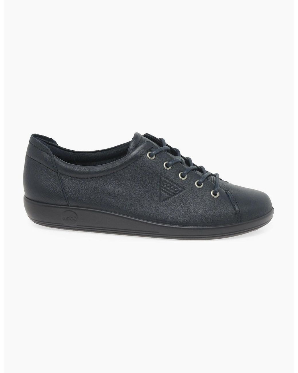 Ecco Black Soft 2 Lace Casual Shoes