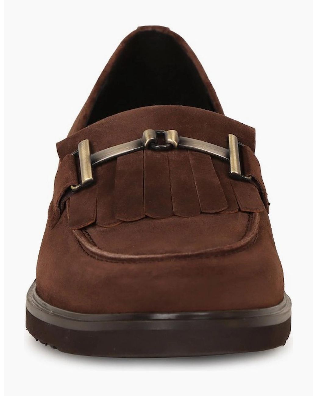 Gabor Brown Leader Fringe Loafers