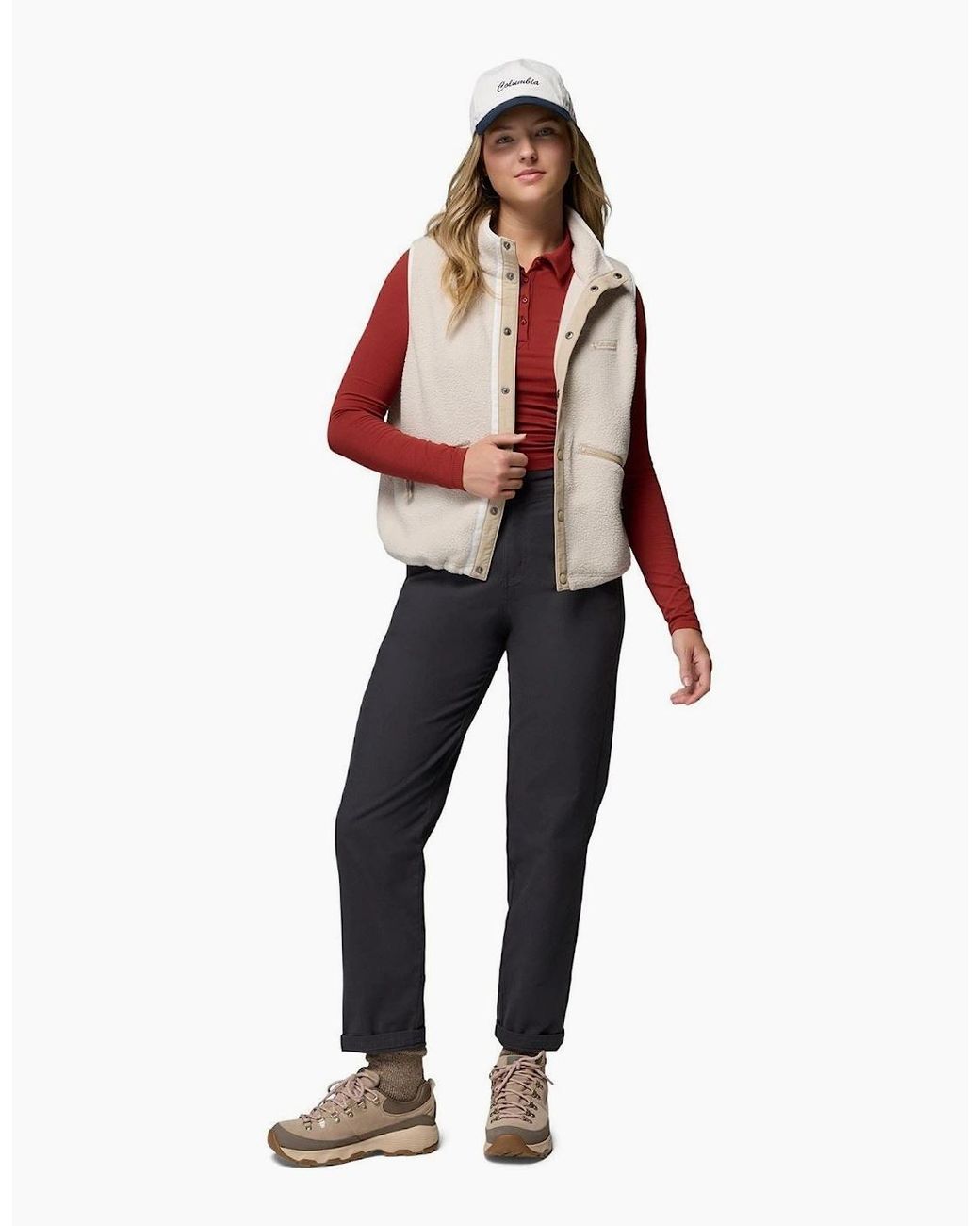 Columbia Red Helvetia Vest Gilets