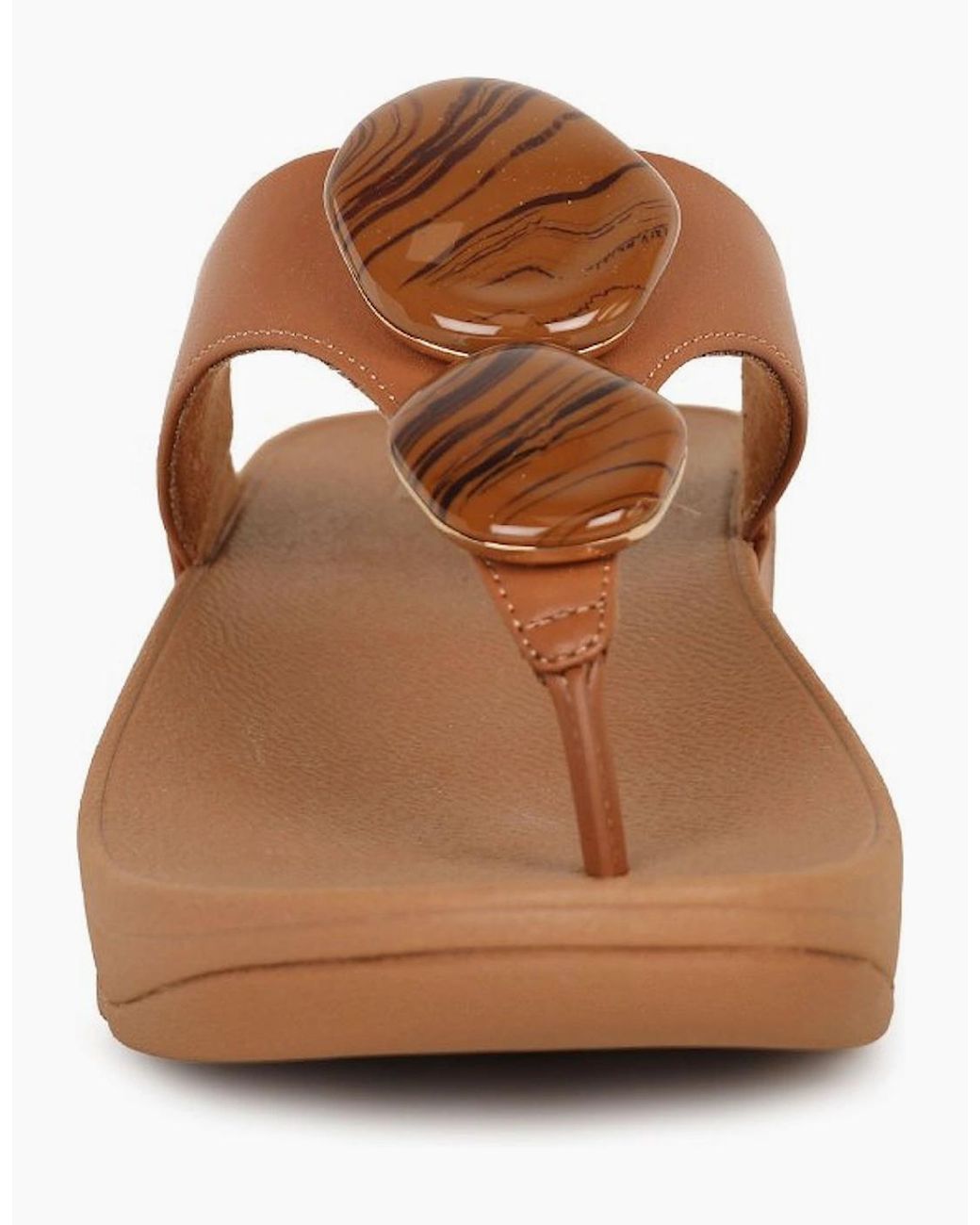 Fitflop Brown Lulu Marbled Stone Sandals
