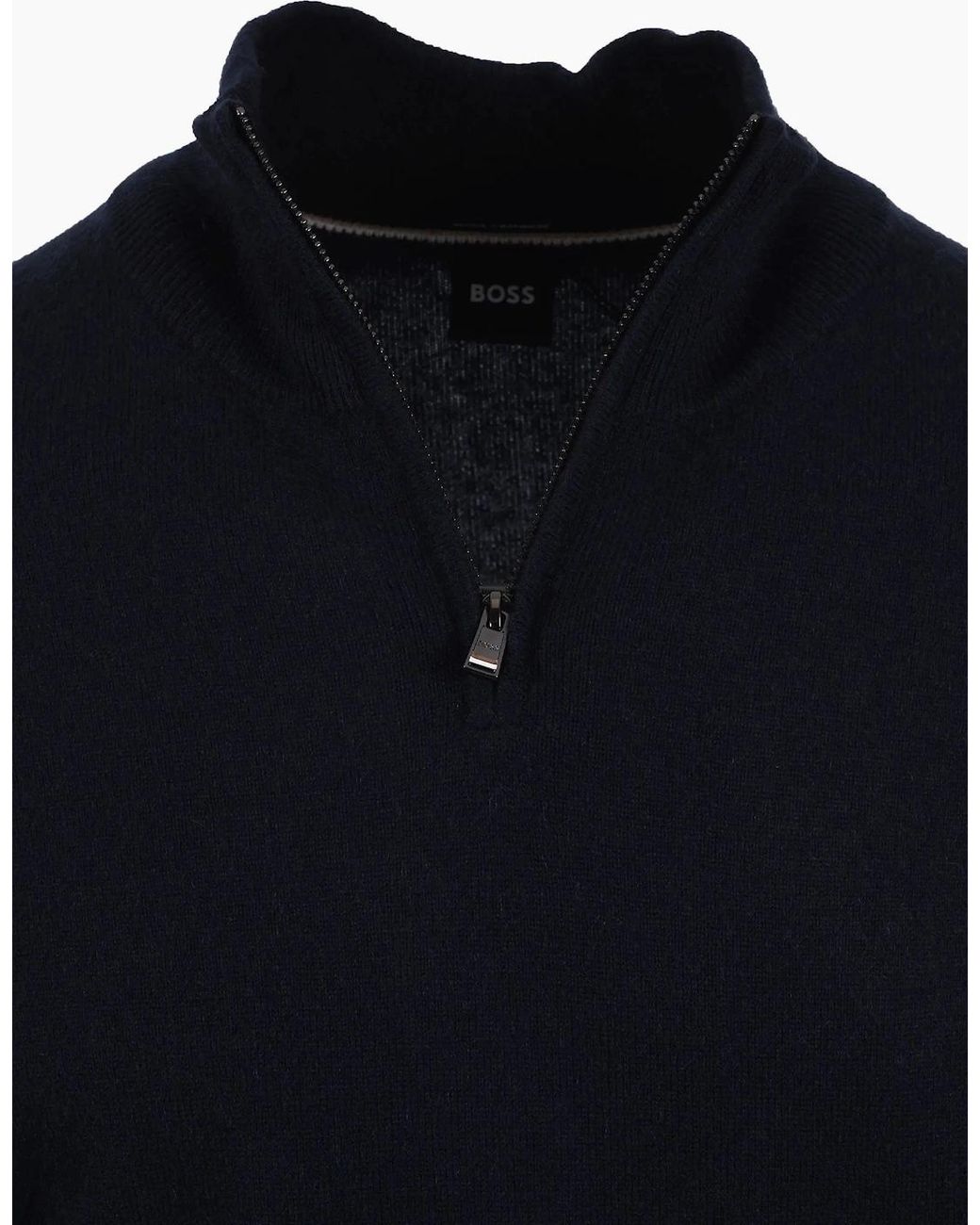 Boss Blue Boss Hemarlo Half Zip Knitwear Dark for men