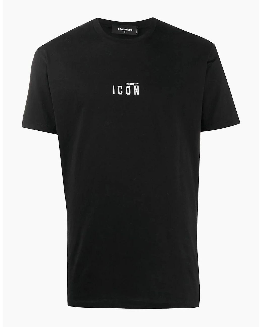 DSquared² Black Small Icon Logo Print T-Shirt for men
