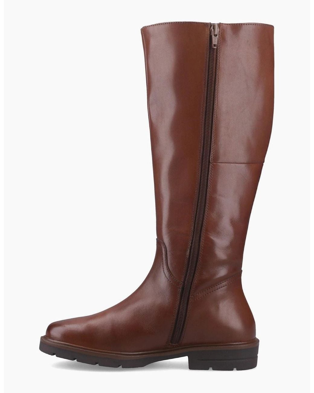 Hush Puppies Brown Tallulah Leather Tan Boots