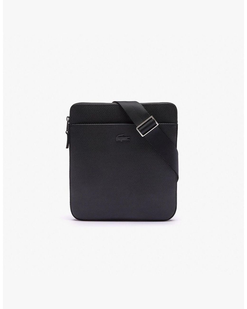 Lacoste Black Xb 99 Textured Rectangle Shape Cross Body for men