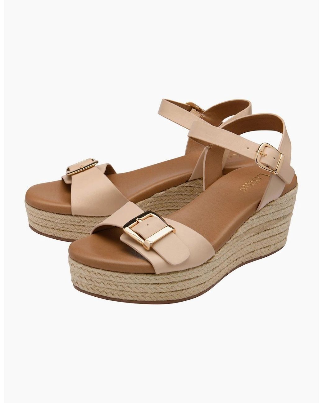 Lotus Metallic Emeia Wedge Sandals