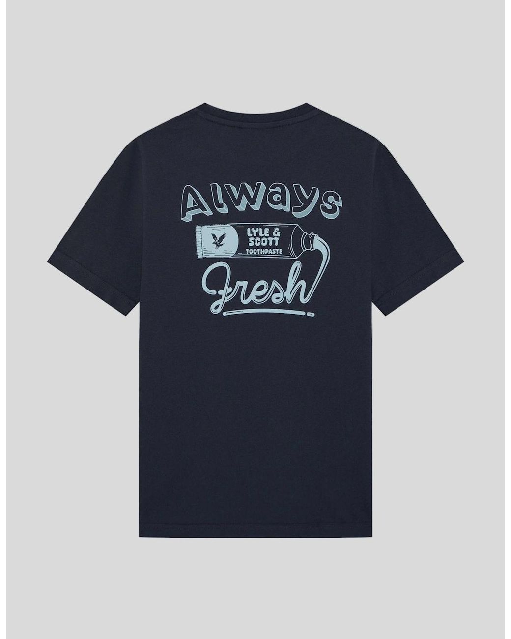 Lyle & Scott Blue Back Print Graphic T-Shirt for men
