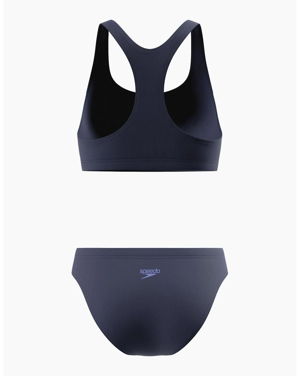 Speedo Blue Ladies Splice 2.0 Colour Block Two-Piece Swimsuit